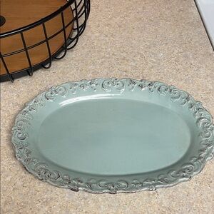 Elegant Green Decorative Platter